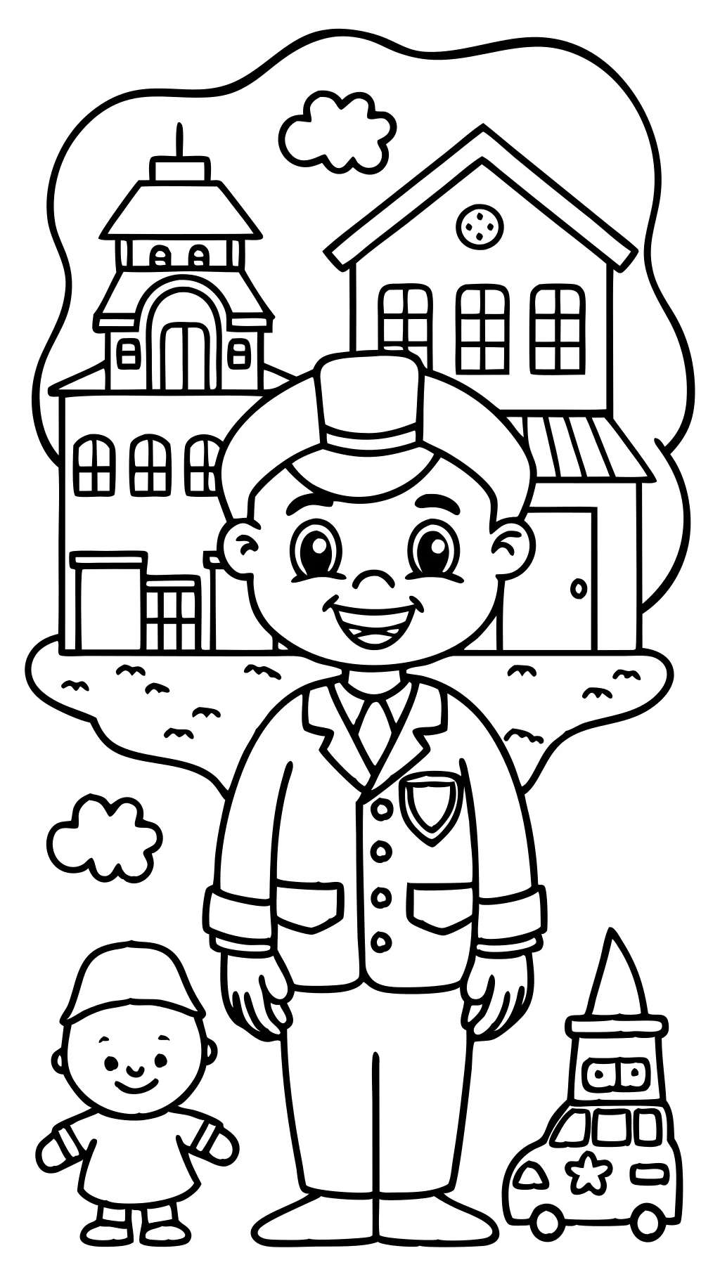 community workers coloring pages